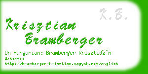 krisztian bramberger business card